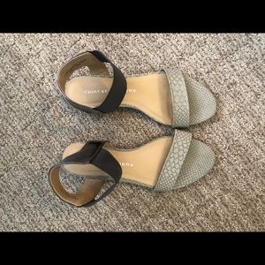 Snake skin detail sandals